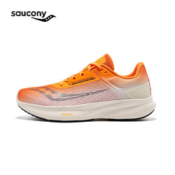 saucony 索康尼 威途跑鞋男24年夏季缓震软底运动鞋子VESSEL 曙光橙2 41