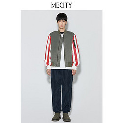 百亿补贴：MECITY 男士夏季新款宽松潮流休闲条纹拼接夹克外套男534296