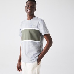 限尺码：LACOSTE 拉科斯特 时尚拼色男式T恤 TH0045LCP