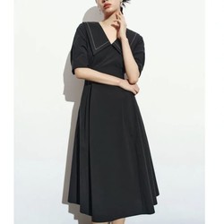 限尺码：PEACEBIRD 太平鸟 夏收腰翻领连衣裙女