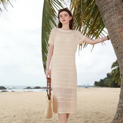 3COLOUR 三彩 镂空针织裙两件套 D392F5042M60A01