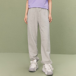 Champion 冠军卫裤美式春季直筒长裤2024夏季束脚休闲裤女灰色直筒