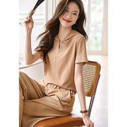 沫晗依美 2024夏季新款高级感显瘦长款女套装