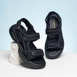 RED DRAGONFLY 红蜻蜓 夏季男士软底魔术贴凉鞋