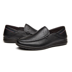 RED DRAGONFLY 红蜻蜓 男士休闲皮鞋 WTA74231 黑色 42