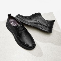 YEARCON 意尔康 秋季商务休闲男士皮鞋真皮轻便舒适软底爸爸鞋