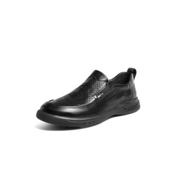 BeLLE 百丽 褶皱设计商务鞋男鞋夏季牛皮革年轻休闲皮鞋