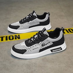 WARRIOR 回力 透气轻薄板鞋男2024年夏季大网孔镂空运动鞋简约舒适休闲鞋子