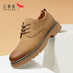 百亿补贴：RED DRAGONFLY 红蜻蜓 REDDRAGONFLY 红蜻蜓 男鞋2024春季男鞋新款潮流厚底工装鞋马丁靴低帮WTA33204