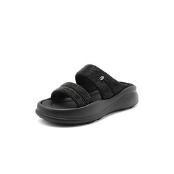 BeLLE 百丽 厚底沙滩拖鞋女款24新款夏季女鞋子膨膨丑鞋一字拖