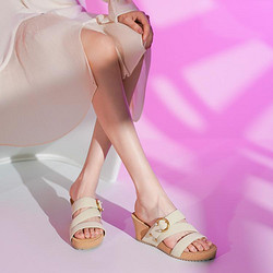 HARSON 哈森 夏季外穿厚底休闲凉拖鞋