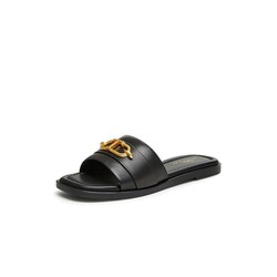 TATA 他她 2024夏商场同款休闲简约通勤百搭女一字拖鞋新款