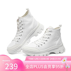 SKECHERS 斯凯奇 休闲马丁靴177260 白色/WHT 39