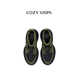 COZY STEPS 可至2023秋冬新款系带中筒贝果马丁靴真皮休闲靴子8097