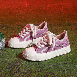 88VIP：B．Duck小黄鸭小香风女鞋2024夏季新款帆布鞋增高流苏小个子鞋子