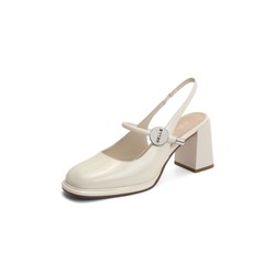 BeLLE 百丽 包头凉鞋女鞋子2024新款夏季高跟单鞋女士粗高跟鞋