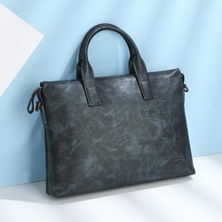 goldlion 金利来 男包手提包头层牛皮时髦双色男款大容量电脑公文包