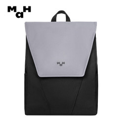 MAH 撞色中学生书包女休闲双肩包男15.6英寸电脑背包ins风百搭旅行包 MR20C1990B黑灰拼大号