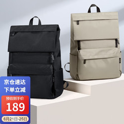 GOLF 高尔夫 双肩包男士休闲背包男15英寸电脑学生书包户外团建旅行背包 黑色