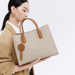 goldlion 金利来 女包手提包时尚印花单肩包别致挂饰女士斜挎包