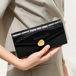 WESTLINK 西遇 头层牛皮女钱包多卡位长款卡包钱包女包女式包包时尚