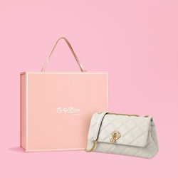 goldlion 金利来 女包单肩包小金球链条女士斜挎包菱格包