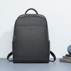 goldlion 金利来 男包双肩包时尚牛皮大容量旅行背包商务通勤电脑包