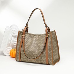 goldlion 金利来 女包手提包印花双肩带单肩包大容量托特包