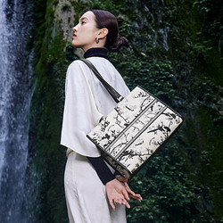 goldlion 金利来 女包手提包刺绣单肩包大容量女托特包