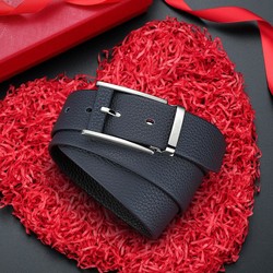 goldlion 金利来 男士皮带头层牛皮不锈钢无缝带身针扣男式裤带