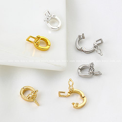 博誉 14K包金保色万能卡扣手链项链吊坠扣diy接头连接扣珍珠手串扣头