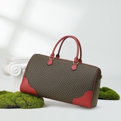 goldlion 金利来 女包大容量旅行包菱形印花度假出行手提旅行袋