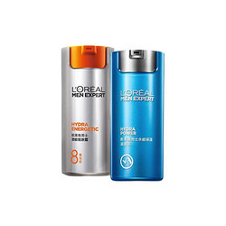 L\'OREAL PARIS 巴黎欧莱雅 欧莱雅男士早晚滋润补水淡纹套装保湿乳液面霜男士护肤品生日礼物送男友