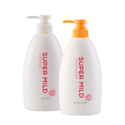 SUPER MILD 惠润 鲜花洗护套装洗发水600ml+护600ml蓬松柔顺无硅油男女士洗发露