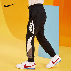 NIKE 耐克 童装男女小童针织裤儿童运动裤休闲长裤 正黑色 110(5)-