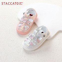 STACCATO 思加图 女童学步鞋婴幼童鞋软底防滑轻便花儿可爱甜美百搭宝宝凉鞋