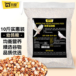 Gong Du 共度 鸽子粮食鸽粮小玉米赛飞营养鸽子饲料赛信观赏肉鸽子粮食鸟食 5kg 1袋 幼鸽粮