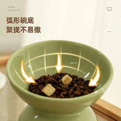 88VIP：Hoopet 华元宠具 猫碗陶瓷猫粮狗碗猫食盆盘喂水斜口饭碗喂食保护颈椎宠物猫咪用品