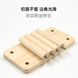 冠之亚 鼠笼造景实木平台二层多功能阁楼仓鼠笼子金丝熊原木玩具用品
