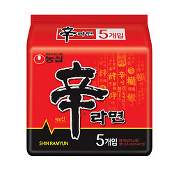 88VIP：NONGSHIM 农心 韩国进口辛拉面五连包120g*5袋方便面泡面香菇牛肉面非火鸡面