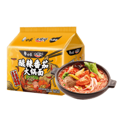 88VIP：BAIXIANG 白象 大辣娇酸辣番茄火锅面125g*5包中国地道辣正宗火锅味方便面
