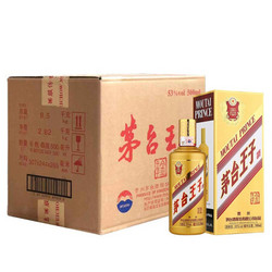 MOUTAI 茅台 王子酒 金王子（2018-2021）年份老酒 酱香型高度白酒  53度 500mL 6瓶 整箱装