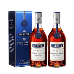 百亿补贴：MARTELL 马爹利 蓝带干邑白兰地500ml多规格 单瓶/双瓶