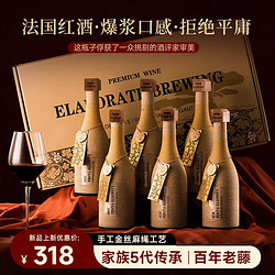 LAMONTAGNE 拉蒙塔尼 法国进口红酒 14.5度  艾丹干红葡萄酒整箱 礼盒装 送礼 原酒进口750ml*6支装