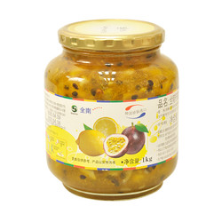 88VIP：全南 韩国柠檬百香果茶清晰果肉1kg方便冲调酸甜可口大容量果茶