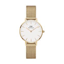 Daniel Wellington 丹尼尔惠灵顿 DW00100350 女士石英手表 28mm 白盘 镀金不锈钢表带 圆形