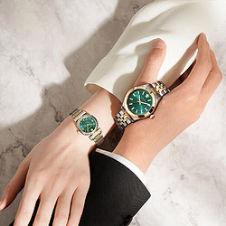 VERSACE 范思哲 情侣手表一对瑞士进口小牛皮男女腕表时尚休闲石英对表/结婚礼物 VEVK00620+VEAA01320