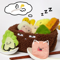 甘肃省博物馆 麻辣烫砂锅毛绒玩偶 什锦砂锅配菜 15种