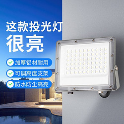 CHNT 正泰 led投光灯强光防水防尘工地工程家用农村户外照明庭院探照射