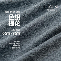 LUOLAI 罗莱家纺 雨雾系列抗皱提花高精北欧风密耐磨遮光卧室客厅窗帘纱布高档大气